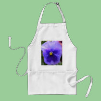 blue pansy aprons