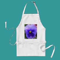 blue pansy aprons