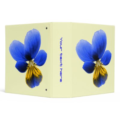 Blue Pansy Custom Binder by Fallen_Angel_483