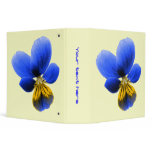 Blue Pansy Custom Binder