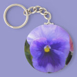 blue pansy keychains