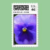 blue pansy postage