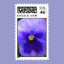 blue pansy stamps