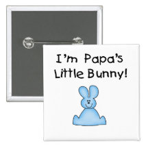 Blue Papa's  Little Bunny T-shirts and Gifts Pins