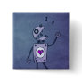 Blue Paper Robot button