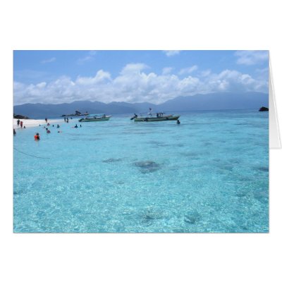 Blue Paradise Greeting Cards by PhotoDigital