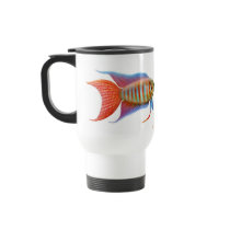 Blue Paradise Fish Travel Mug by twopurringcats Blue Paradise Fish Travel Mug