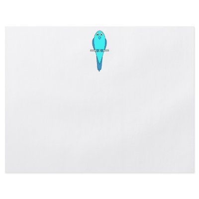 Blue Parakeet Bird Custom Flyer by Animal_Art_By_Ali