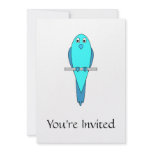 Blue Parakeet Bird Invite