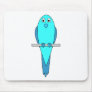 Blue Parakeet Bird Mouse Pads