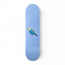 Blue Parakeet Drawing skateboards
