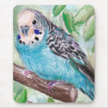 Blue Parakeet Mousepad