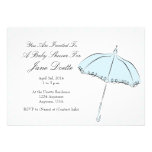 Blue Parasol Shower invitations