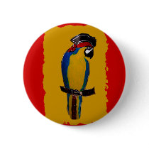 Blue Parrot buttons by Party_Pets Blue Parrot buttons