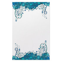 Blue party design stationery