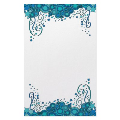 Blue party design customized stationery by karanta