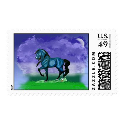 Blue Paso Fino Horse stamp