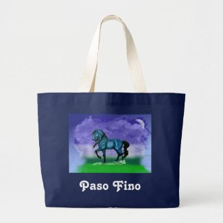 Paso Fino watercolor design on tote bags