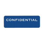Blue Pattern CONFIDENTIAL label