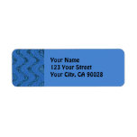 blue pattern custom return address labels