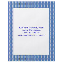 blue pattern personalized flyer