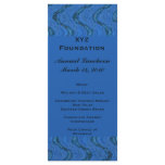 Blue pattern Menu Custom Rack Cards