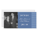 blue pattern Save the Date Customized Photo Card