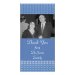 blue pattern Thank You Photo Cards