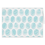 blue patterned Easter eggs cards