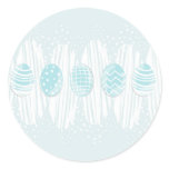 blue patterned Easter eggs on blue stickers