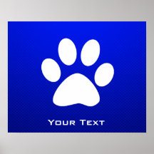 Blue Paw Print
