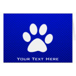 Blue Paw Print Card