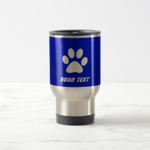 Blue Paw Print Coffee Mug