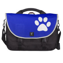 Blue Paw Print Commuter Bag