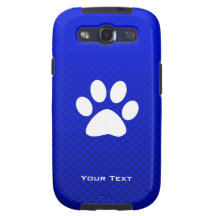 Blue Paw Print Samsung Galaxy S3 Case