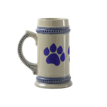 Blue Paw Print Stein Coffee Mug