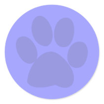 Blue Paw Print Sticker by PoshPetPrints Blue Paw Print Sticker