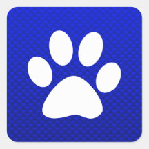 Blue Paw Print Sticker