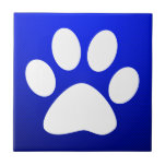 Blue Paw Print Tile