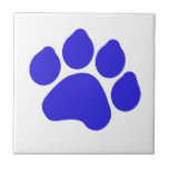 Blue Paw Print Tile