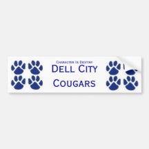 blue paw prints Character Is Destiiny... Bumper Stickers