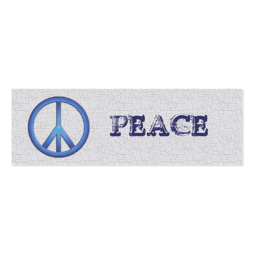 Blue Peace Bookmarks Business Card Template (front side)