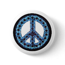 blue peace button