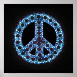 blue peace canvas print