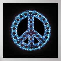 blue peace canvas print