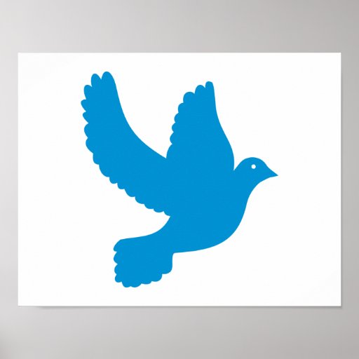 Blue Peace Dove Poster Zazzle 9095