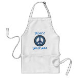 blue peace for all apron