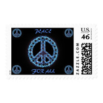 blue peace for all postage