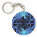 Blue Peace Fractal Key Chain
