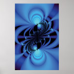 Blue Peace Fractal Poster
